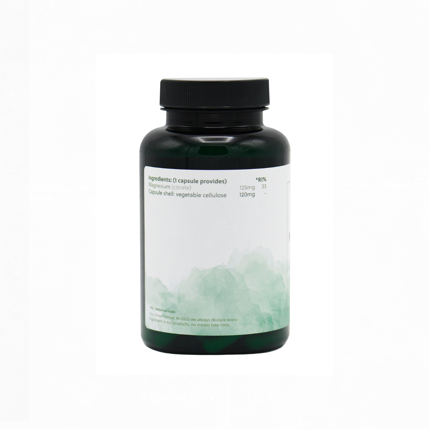 Magnesiumcitrat 125mg – Vegane Kapseln – 90 Kapseln – G&G