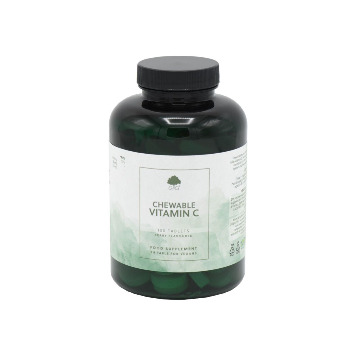 Vitamin C Kautabletten - 100 vegane Tabletten