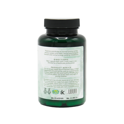 Vitamin B1 Thiamin HCl 500 mg - 90 vegane Kapseln