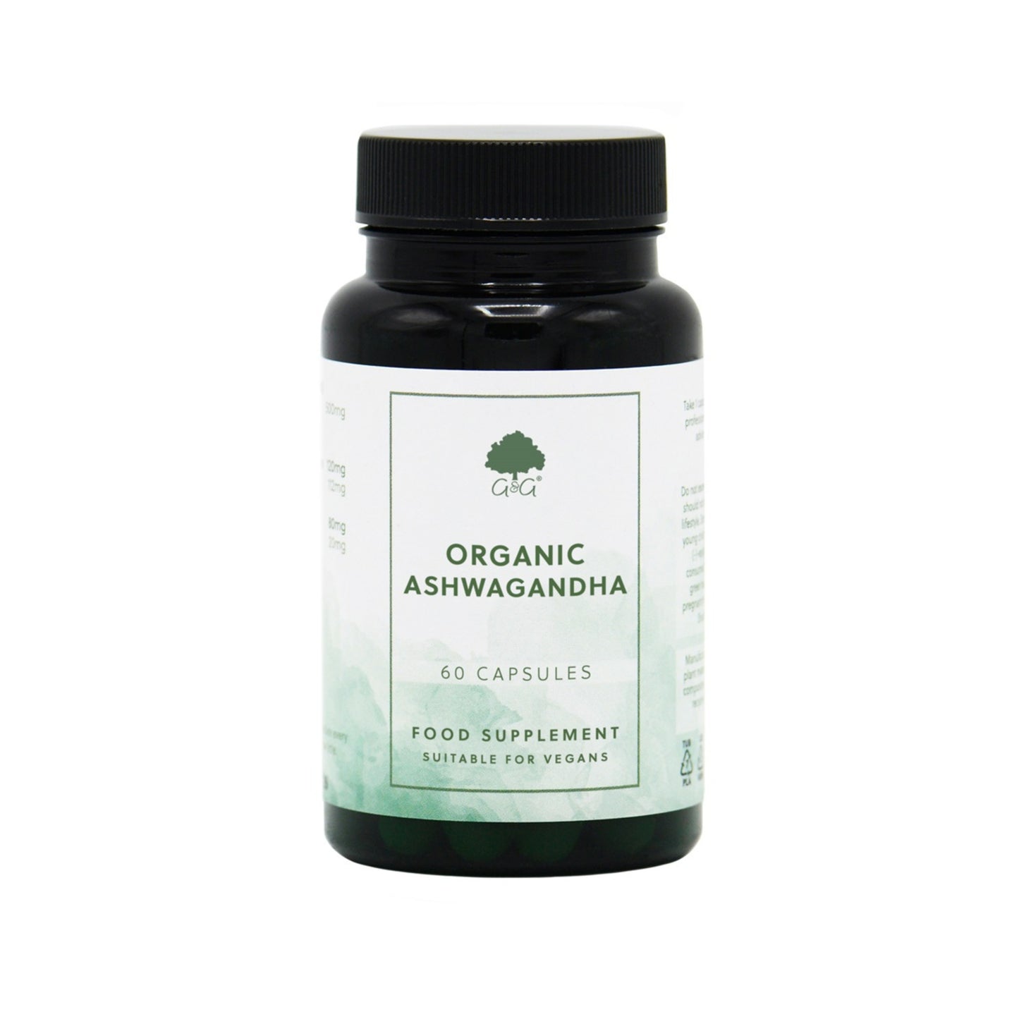 ORGANIC Ashwagandha - 60 vegane Kapseln - G&G Vitamine