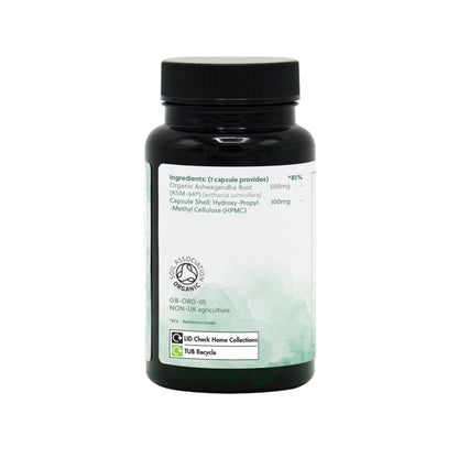 ORGANIC Ashwagandha - 60 vegane Kapseln - G&G Vitamine