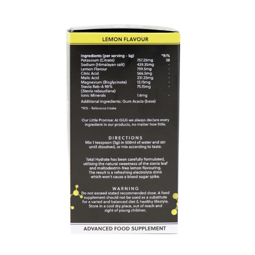 Total Hydrate Zitrone – Elektrolytgetränkemischung – 150 g Pulver