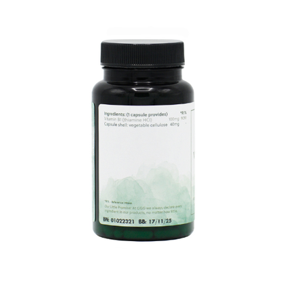 Vitamin B1 Thiamin HCl 100 mg - 90 vegane Kapseln G&G