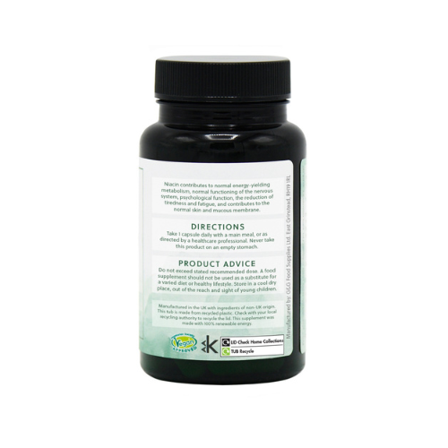 Vitamin B3 Niacin 100mg - 120 Vegane Kapseln