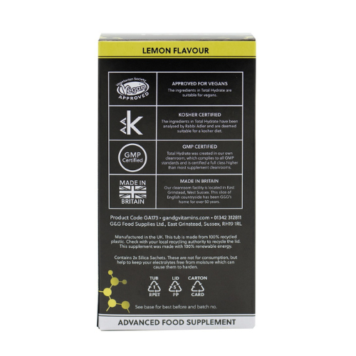 Total Hydrate Zitrone – Elektrolytgetränkemischung – 150 g Pulver