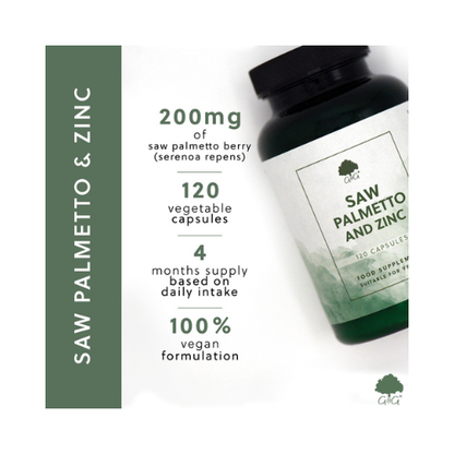 Saw Palmetto & Zink (dt. Sägepalme) - 120 Vegane Kapseln