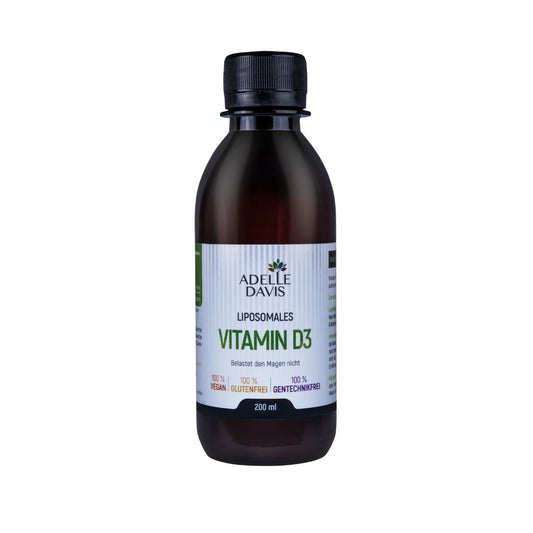 Liposomales Vitamin D3 - Adelle Davis® - 1.000 IU / 25 mcg - 200 ml - Vegan - Ohne GMO - Ohne Soja und Gluten
