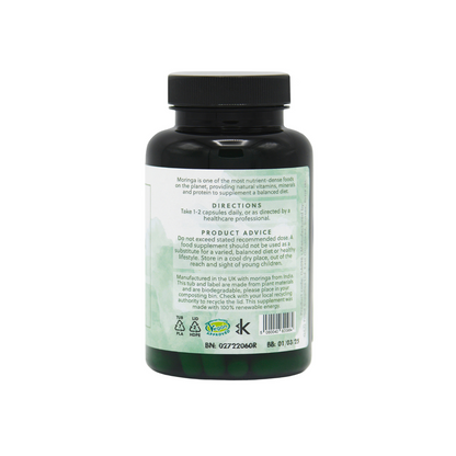 Seitenansicht, Anwendungen, vegan,  oleifera-Blätter