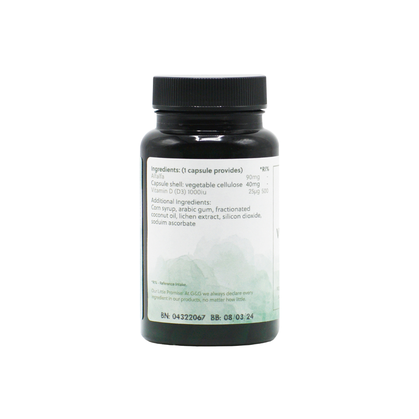 Vitamin D3 1000 IE - 120 vegane Kapseln - G&G