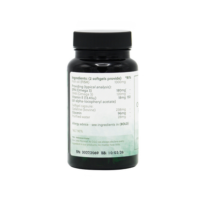 Kinder-Fischöl – Omega-3 mit EPA & DHA + Vitamin E – 60 Softgels