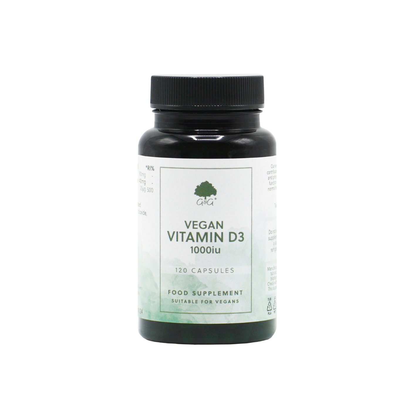 Vitamin D3 1000 IE - 120 vegane Kapseln - G&G
