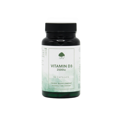 Vitamin D3 2500 IE (mit Vitamin K2) - 90 vegane Kapseln