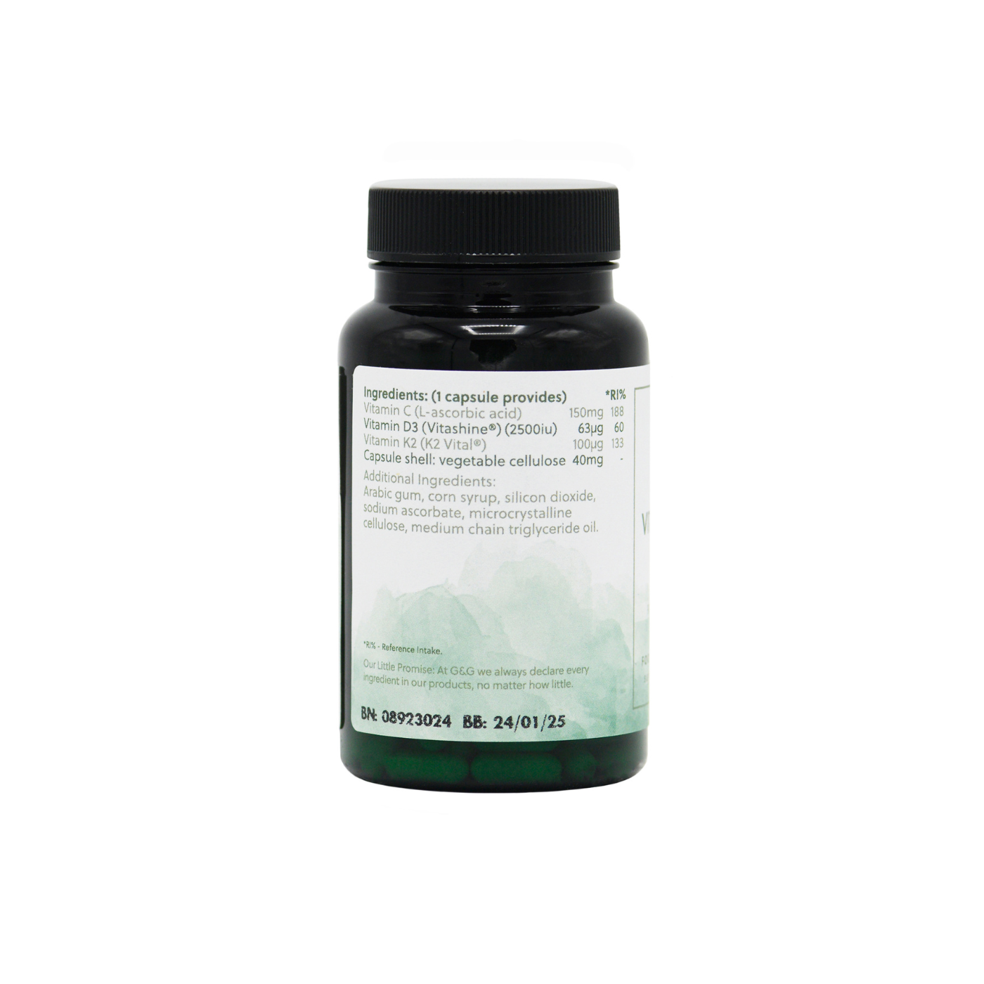 Vitamin D3 2500 IE (mit Vitamin K2) - 90 vegane Kapseln