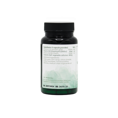 Vitamin D3 2500 IE (mit Vitamin K2) - 90 vegane Kapseln