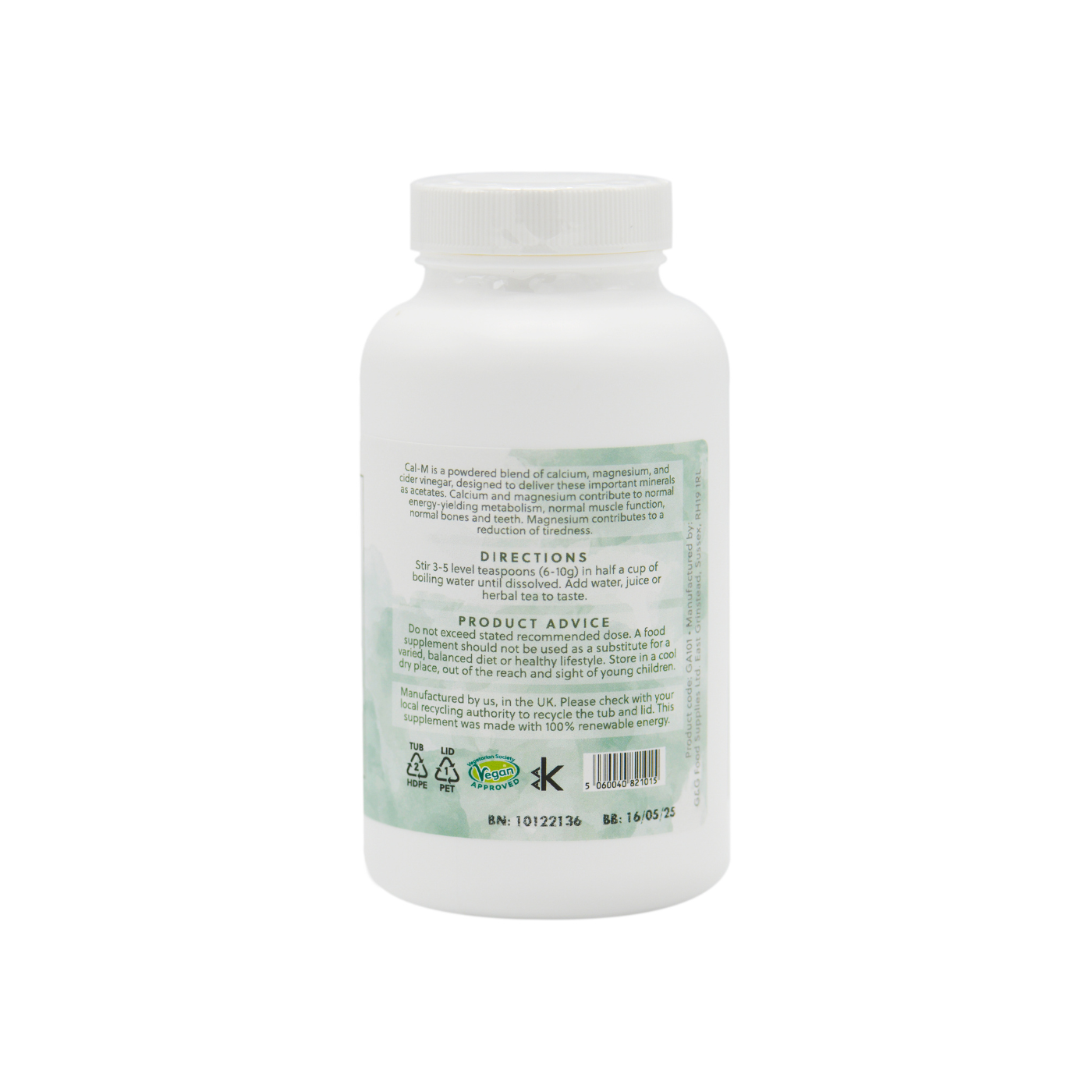 Cal-M - Cal-Mag -Calcium Magnesium Pulver mit Apfelessig - 100g Pulver - G&G Vitamine
