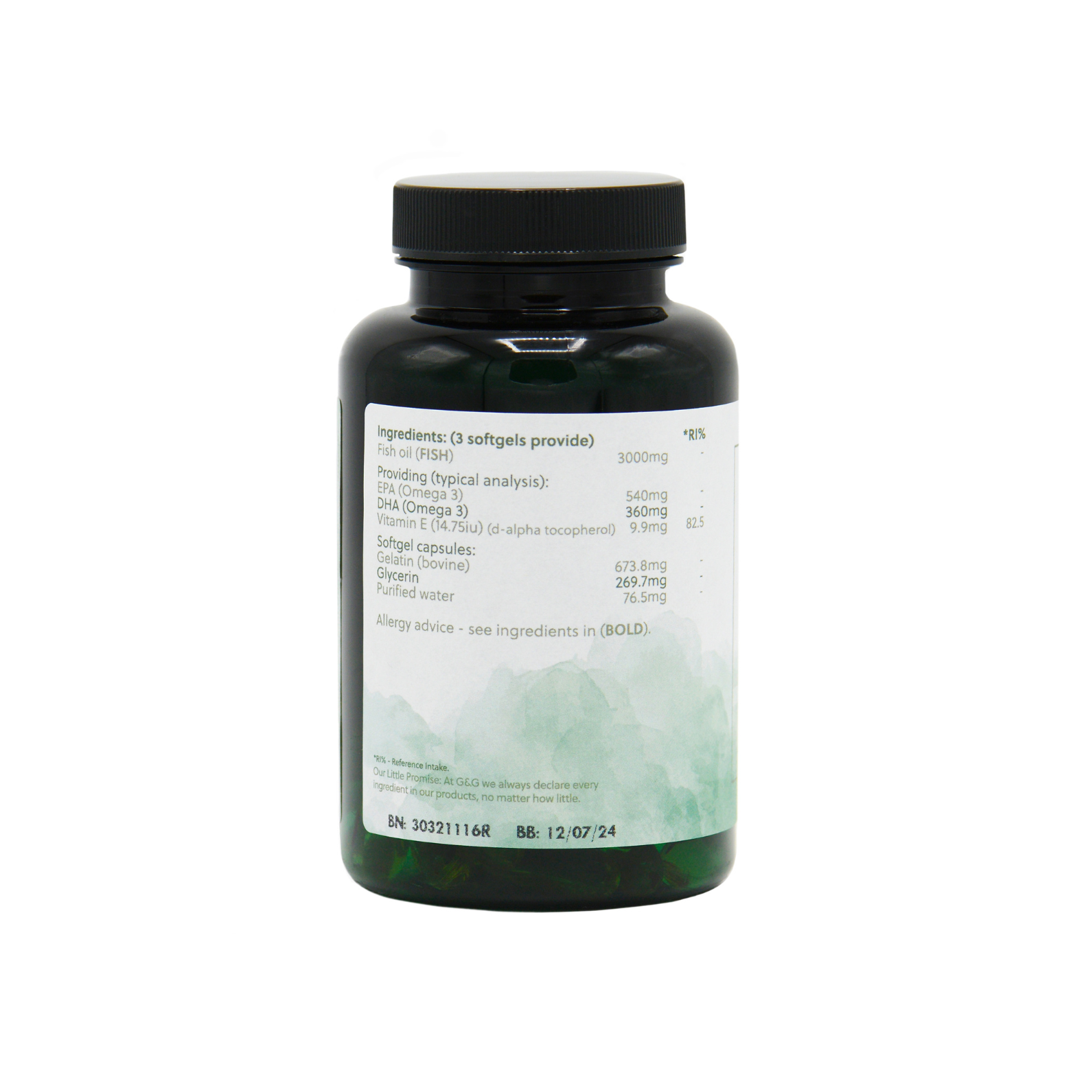 EPA, DHA, Rckseite,Vitamin E