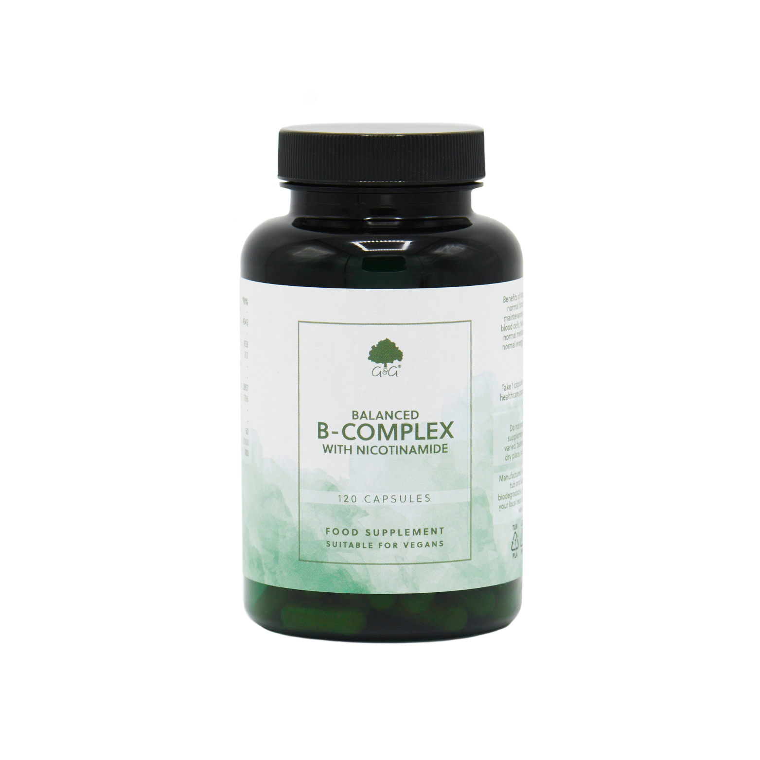 vegan, glutenfrei, Frontansicht, Vitamine B Komplex, G&G Vitamine