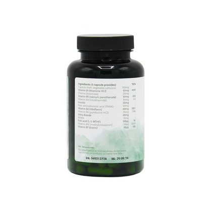 Flasche rechte Ansicht, Inhaltsstoffe, GandG, B Vitamine 
