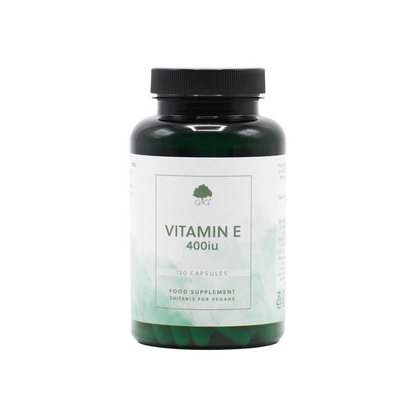  Vitamin E 120 Kapseln, vegan, Vorderansicht der Tube