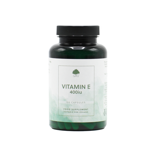  Vitamin E 120 Kapseln, vegan, Vorderansicht der Tube